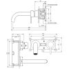 Brauer Edition 5-CE-004-B4-65 inbouw wastafelmengkraan met gebogen uitloop en rozetten model D1 chroom