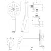 Brauer Edition 5-CE-211 thermostatische inbouw badkraan met drukknoppen SET 04 chroom