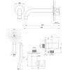 Brauer Edition 5-GK-023 thermostatische inbouw badkraan SET 02 koper geborsteld PVD