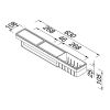Geesa Frame 918854-02-06-630 planchet met handdoekrek en douchemand 63 cm chroom/ zwart