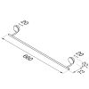 Geesa Opal Brushed Metal Black 917207-09-60 handdoekrek 60 cm zwart metaal geborsteld