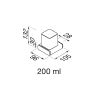 Geesa Shift Black 919916-06 zeepdispenser 200 ml met gesatineerd glas mat zwart