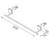 Geesa Topaz Chrome 917907-02-45-A handdoekrek 45cm chroom