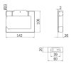 Inda Claire A71260CR toiletrolhouder met scharnierend deksel chroom