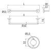 Inda Gealuna A1018BNS handdoekhouder 50cm RVS geborsteld