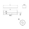 Inda Gealuna A1019GNS dubbel handdoekenrek 61.5cm RVS geborsteld