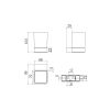Inda Indissima A88100NE04 bekerhouder met glazen beker mat zwart/ fumé glas