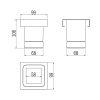Inda Indissima A8810MNE21 glazen module 100mm mat zwart/ gesatineerd glas