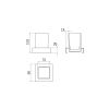 Inda Indissima A8810NNS21 glazen module 100mm RVS geborsteld/ gesatineerd glas