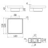 Inda Indissima A88110CR21 zeephouder glazen schaaltje chroom/ gesatineerd glas
