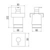 Inda Indissima A8812MWM21 zeepstrooimodule 100mm mat wit/ gesatineerd glas