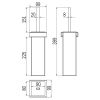 Inda Indissima A8814MWM borstelhoudermodule met verwijderbare bodem 100mm mat wit