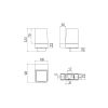 Inda Indissima A88670NE21 zeepdispenser met houder mat zwart/ gesatineerd glas