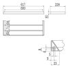 Inda Indissima A88680NS handdoekenrek 615mm RVS geborsteld