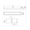 Inda Indissima A8883LWM modulaire balk met led-licht 1604mm voor accessoires mat wit