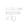 Inda Indissima A8883MNE modulaire balk voor onder spiegel 604mm voor accessoires mat zwart