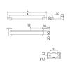 Inda Lea A1819BWM handdoekhouder 510mm mat wit