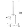 Pressalit Choice Q50850 toiletborstelgarnituur voor wandmontage zwart chroom