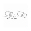 Pressalit Choice Q60100 handdoekhaakje mat wit (2 stuks)