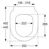 Pressalit Comfort D2 1050111-DK3999 toiletzitting met deksel zwart polygiene