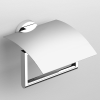 Clou Flat CL0902033 toiletrolhouder met klep chroom