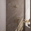 Brauer Edition 5-GG-052 thermostatische inbouw regendouche 3-weg omstelling SET 25 goud geborsteld PVD