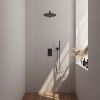 Brauer Carving 5-S-122 thermostatische inbouw regendouche 3-weg omstelling SET 26 mat zwart