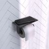 Brauer 5-GM-223 toilet roll holder with shelf gunmetal brushed pvd