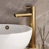 Brauer Carving 5-GG-002-HD6 raised body basin mixer model A gold brushed PVD