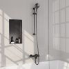 Brauer Carving 5-GM-085-2 body bath shower thermostatic mixer SET 02 gunmetal brushed PVD