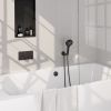 Brauer Carving 5-S-213 thermostatische inbouw badkraan met drukknoppen SET 04 mat zwart