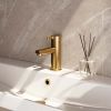 Brauer Edition 5-GG-001-HD1 low body basin mixer model E gold brushed PVD