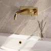 Brauer Edition 5-GG-004-B5 concealed basin mixer with curved spout and cover plate model B1 gold brushed PVD