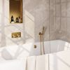 Brauer Edition 5-GG-208 thermostatische inbouw badkraan met drukknoppen SET 03 goud geborsteld PVD