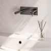Brauer Edition 5-GM-004-S5 inbouw wastafelmengkraan met rechte uitloop en afdekplaat model B1 gunmetal geborsteld PVD