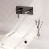 Brauer Edition 5-GM-083-S2 inbouw wastafelmengkraan met rechte uitloop en afdekplaat model A2 gunmetal geborsteld PVD