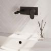 Brauer Edition 5-S-004-S3 inbouw wastafelmengkraan met rechte uitloop en afdekplaat model C1 mat zwart