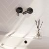 Brauer Edition 5-S-083-S1-65 inbouw wastafelmengkraan met rechte uitloop en rozetten model E2 mat zwart