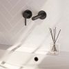 Brauer Edition 5-S-083-S2-65 inbouw wastafelmengkraan met rechte uitloop en rozetten model A2 mat zwart