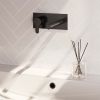 Brauer Edition 5-S-083-S4 inbouw wastafelmengkraan met rechte uitloop en afdekplaat model D2 mat zwart