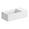 Clou New Flush 3 CL031343002 fontein 35x18cm met vlakke afvoerplaat aluite wit