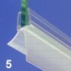 Exa-Lent Universal DS051006 - G06207100 helder doucheprofiel 1 flap 1 flapje 100cm - 6mm
