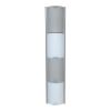 Duscholux Showerbox 950.818040.070 opbergkastje mat zilver, met 4 schuifelementen 2x wit en 2x grijs, 113cm