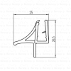 Duscholux 250313.20.000.0990 afwaterprofiel horizontaal 99cm, 6mm