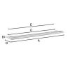 Smedbo Air AK3364 dubbele handdoekhouder 60cm chroom
