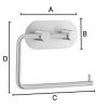 Smedbo Beslagsboden BB1097 toiletrolhouder mat zwart edelstaal