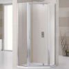 Novellini Lunes Lunespg120-1K vijfhoek douchewand 120x90 helder chroom (OUTLET)