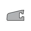 Sealskin Duka 4200-1 Q042-T L afdichtprofiel 100cm transparant - voor deur linkse aanslag