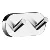 Smedbo Home HK356 dubbele handdoekhaak chroom