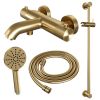 Brauer Carving 5-GG-085-2 opbouw baddouche thermostaatkraan SET 02 goud geborsteld PVD